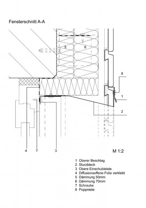 Fensterschnitt A-A