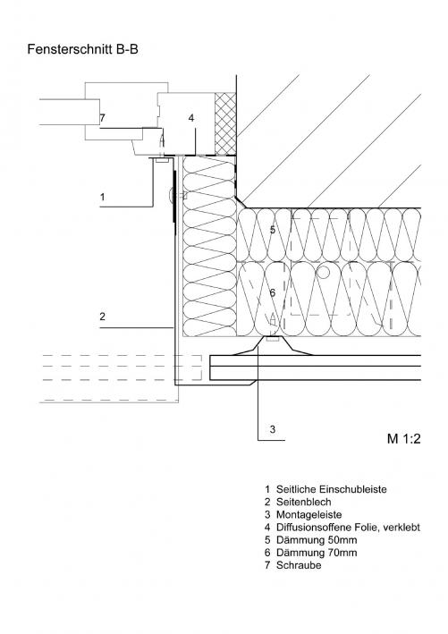 Fensterschnitt B-B